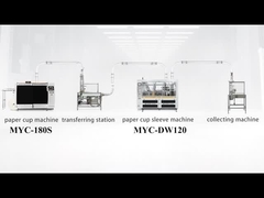 Máquina de copo de papel 180S + máquina de mangas de copo DW120